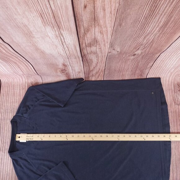 prAna Mens Size Medium Mission Trails Short Sleeve Tee T-Shirt Navy Blue - Picture 12 of 12